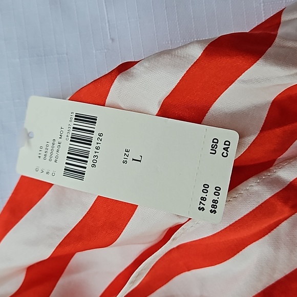 Anthropologie Maeve Halter Top Scarf Bubble-Hem Tank Red and White Strip… - Picture 5 of 9